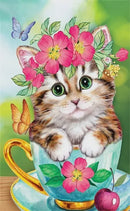 5D Diamond Art Picture size: 20 x 30cm  Cute Cat