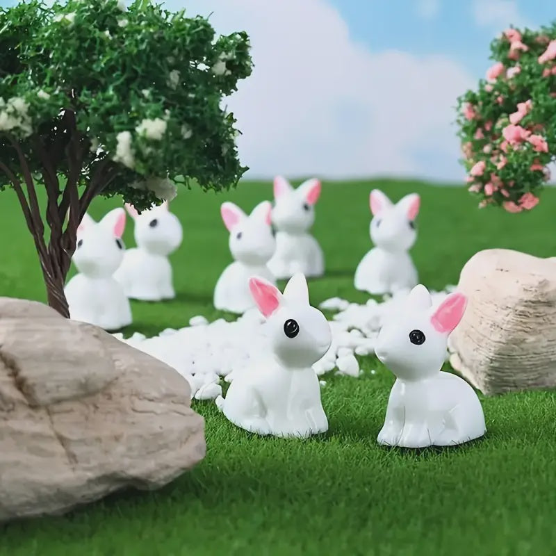 White resin bunnies - Mini 50c each