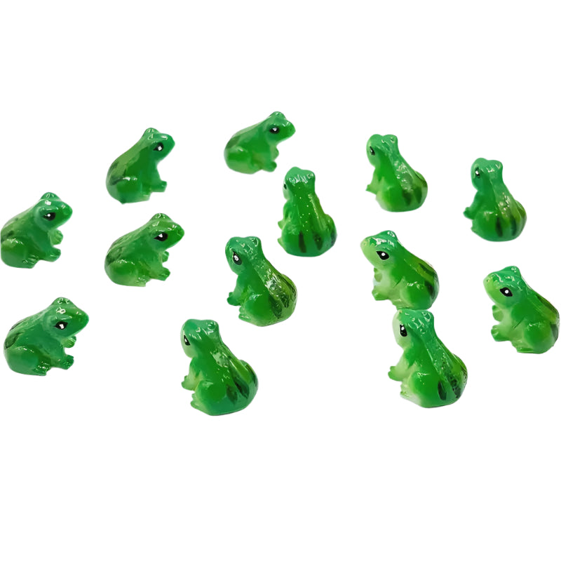 Figurine Miniature Resin Green Frog