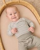 Quincy Mae | Side Snap Bodysuit + Pant Set - Laurel Stripe