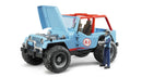 Bruder (New) Jeep Cross Country racer blue with driver