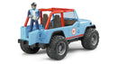 Bruder (New) Jeep Cross Country racer blue with driver