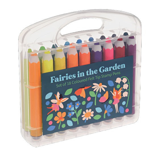 Fairies In The Garden Felt Tip Stamp Pens