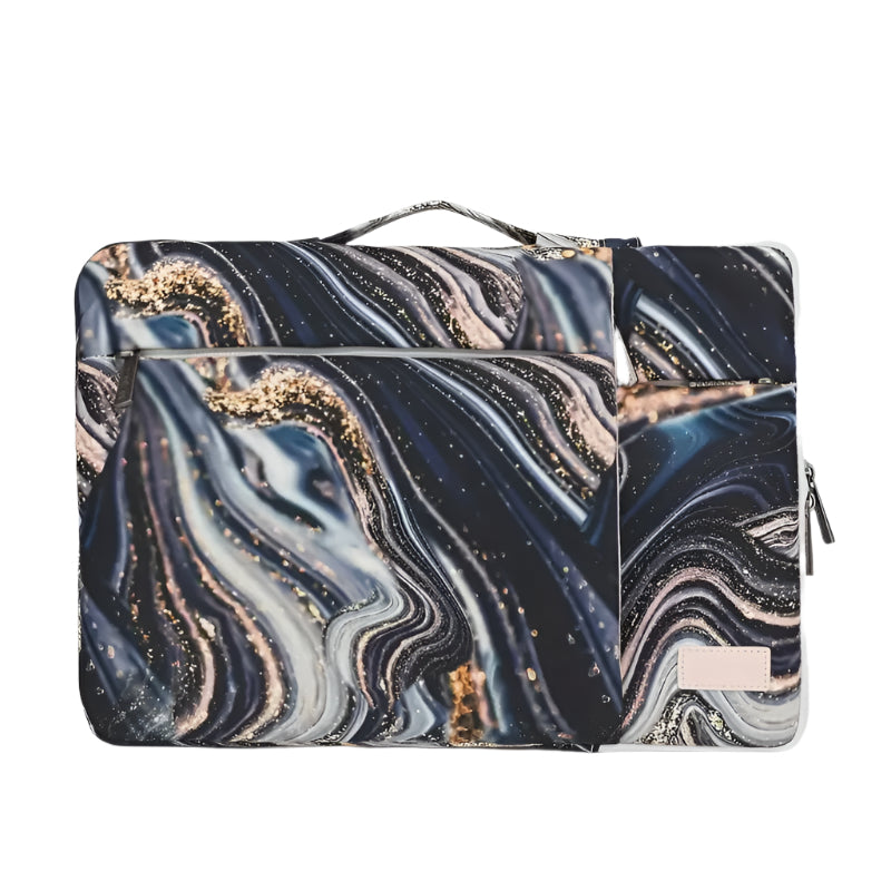 Black Marble Pattern Laptop Sleeve Case Bag
