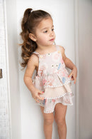 Cracked Soda | Naomi Bodysuit Layered Dress -  Beige