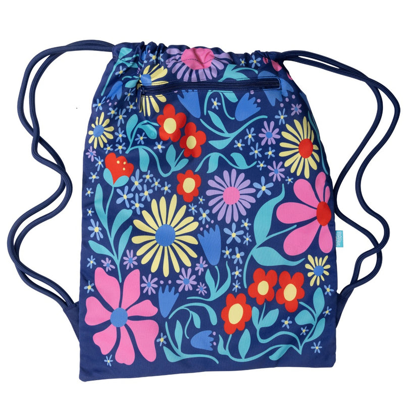 Spencil Big Drawstring Bag - Flower Fun (Swim Bag)