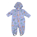 Korango | Butterfly Colour Changing Terry Towelling Lined Zip Rain Suit - Blue Heron