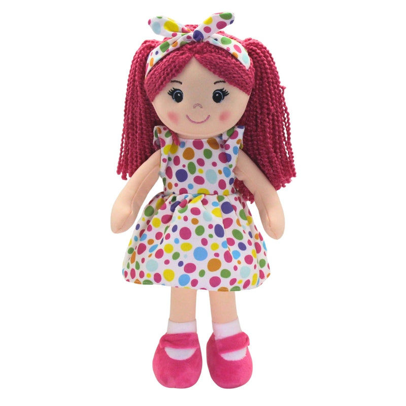 Polly Ragdoll  Wearing Spotted Dress