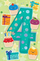 Happy Birthday 4th Birthday - Cupcakes