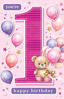 Handiworks Birthday Card  - You're 1 Happy Birthday