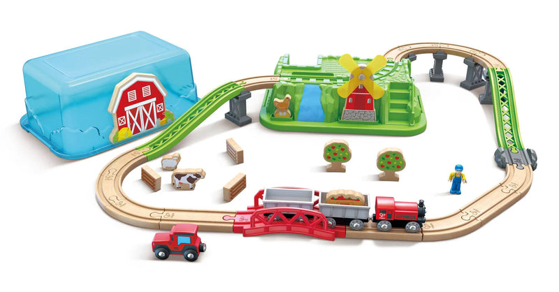 Hape | Countryside Train Bucket Set