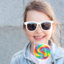 Te Rā | Hau Snow White+Orange — Kids Sports Sunglasses Ages 6–12