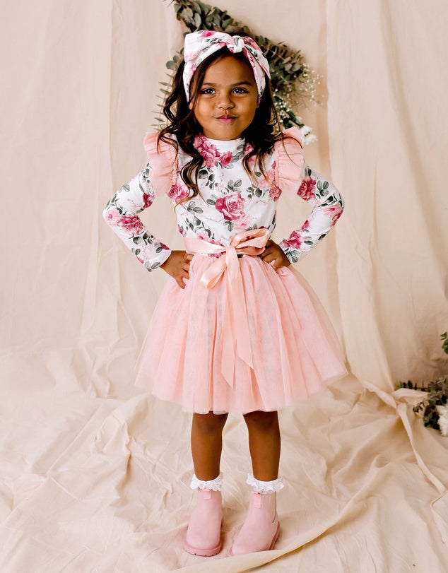 Designer Kidz| Tilly Floral L/S TuTu Dress