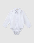 Designer Kidz |Jackson L/S Romper - White