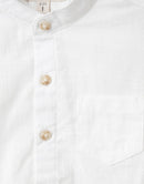 Designer Kidz | Leo S/S Button Romper-Ivory