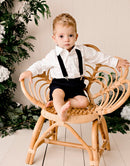 Designer Kidz |Jackson L/S Romper - White