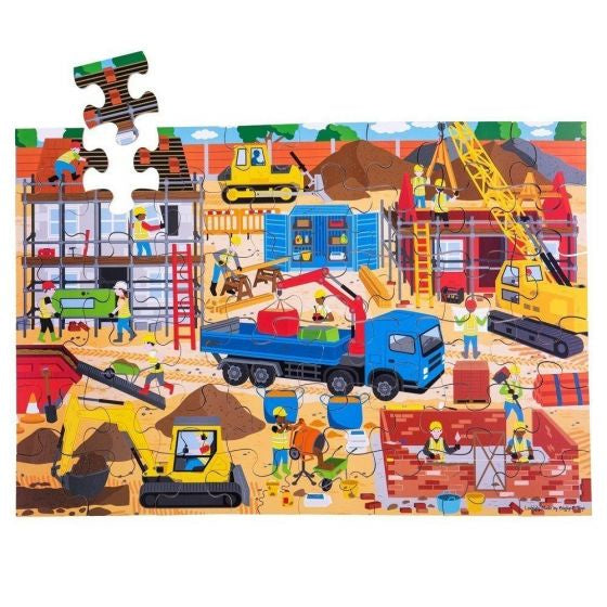 BIGJIGS | CONSTRUCTION SITE FLOOR PUZZLE (48 PIECES)