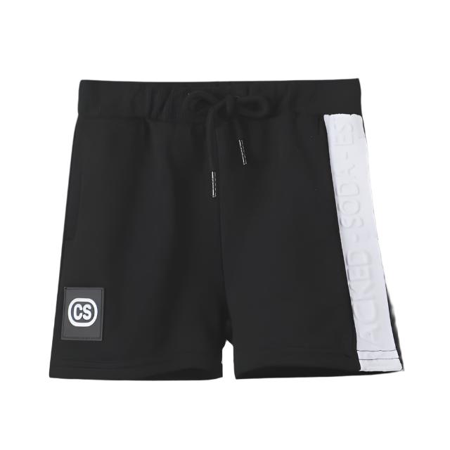 Cracked Soda | Hudson Detailed Shorts - Black