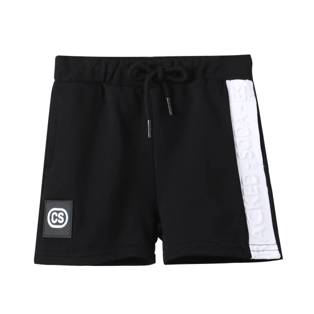 Cracked Soda | Hudson Detailed Shorts - Black