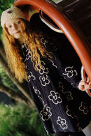 The Girls Club | Black Flower Heart Shirt Dress