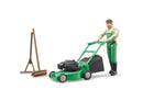 bruder world Gardener with lawn mower and equipment