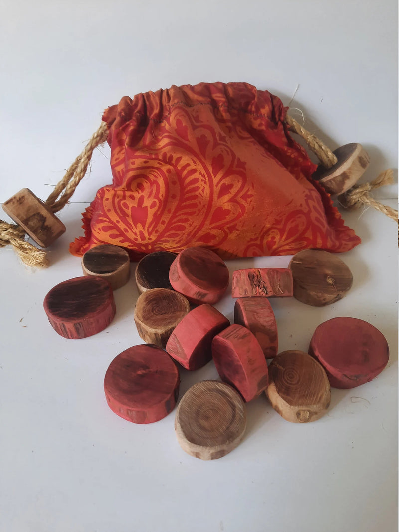 Hand -made Manuka checkers RRP $59.99 (28 pieces)