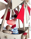 Wupper Airlines Crazy Bouncing Jumping Jumpkin Wooden Figurine Mobile