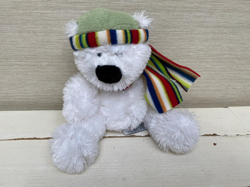 Russ Berrie Snowy Days ‘Nanuk’ Polar Bear Soft Plush Toy 9”
