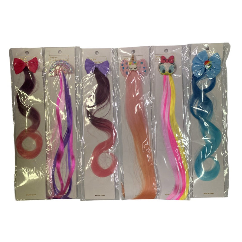 Little Girls Coloured Hair Extension - Asstd