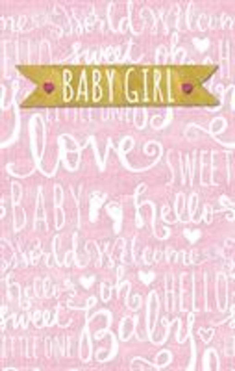 Baby Girl Card DELUXE S - Text on Material
