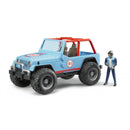 Bruder (New) Jeep Cross Country racer blue with driver
