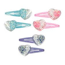 Pink Poppy – Hairclip Pair: Mermaid Heart