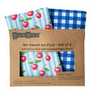 Yumbox Soft Gel Ice Packs with Insulated Fabric Sleeves - Vichy & Cherries