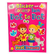 Sticker & Colour Fun Dot to Dot Best friends