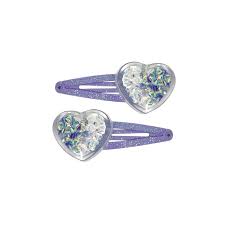 Pink Poppy – Hairclip Pair: Mermaid Heart