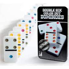 Double Six colour Dot Dominoes