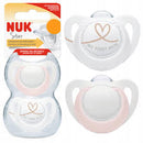 Nuk | Star Silicone Soothers -2pk - Asstd designs