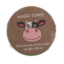 Magic cotton towel, Farm Animals - Assorted