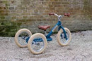 Blue Matt Vintage Trybike, Cream Tyres and black ring (3 wheel)