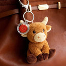 Keeleco Highland Cow Plush Bag Charm Keychain