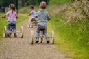 Blue Matt Vintage Trybike, Cream Tyres and black ring (3 wheel)