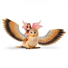 Schleich Bayala Fairy in Flight on Glam-Owl 70789