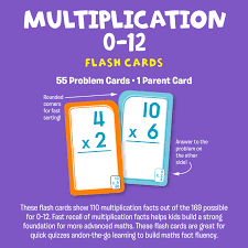 School Zone Multiplication 0-12 Flash Cards RRP $9.99