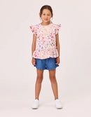 Radicool Kids | Wild Flowers Frill Tee - Multi