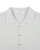Bébé | Evan Stripe Shirt 3-7y - Green Stripe