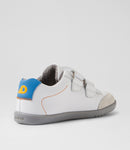 Bobux | I Walk Blaze Boys Shoes - White/Azure