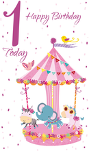 1 today Birthday Card - Carousel