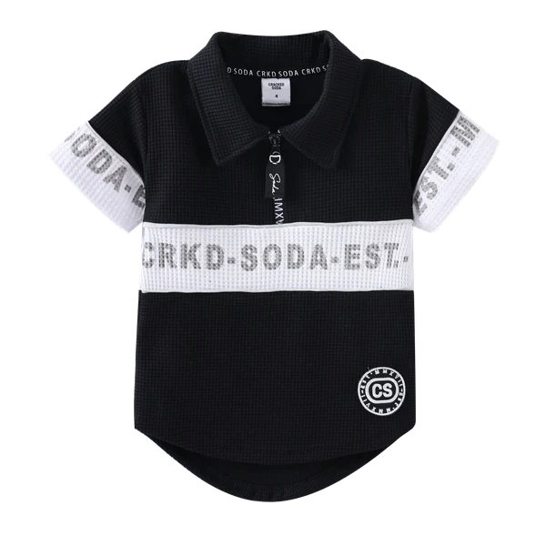 Cracked Soda | Jagger Detailed Polo Black