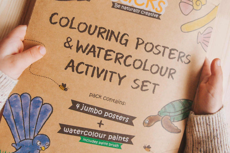 Honeysticks | Jumbo Posters and Watercolour Paints Activity Set