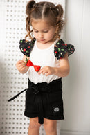 Cracked Soda Berry Bliss Frill Top White 3-8  RRP $29.99